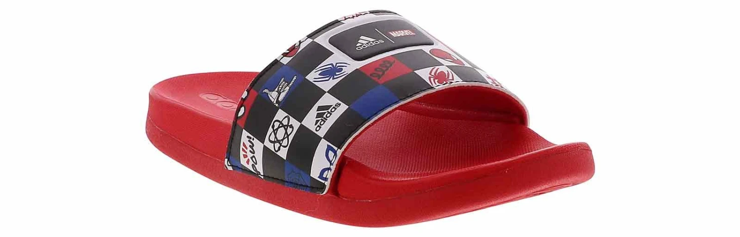 Adidas Adilette Comfort Spider-Man Boys’ (11-4) Slide Sandal 1 Adidas Adilette Comfort Spider-Man Boys’ (11-4) Slide Sandal