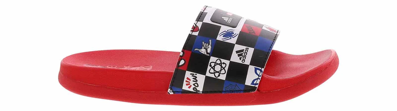 Adidas Adilette Comfort Spider-Man Boys’ (11-4) Slide Sandal 2 Adidas Adilette Comfort Spider-Man Boys’ (11-4) Slide Sandal - Image 2