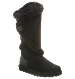 Bearpaw Sheilah Black Tall Faux Fur Women's Boot
