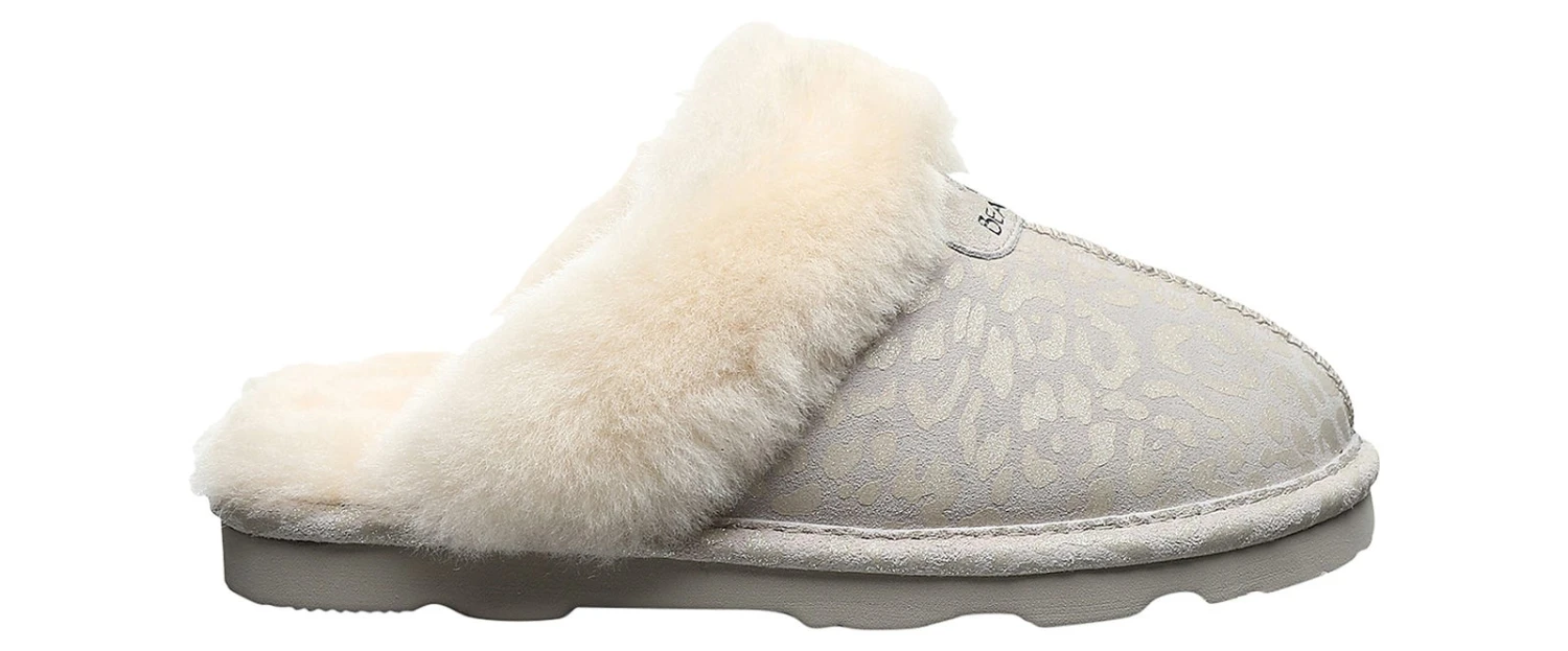 Bearpaw Loki Exotic White Leopard Women's Slipper 2 Bearpaw Loki Exotic White Leopard Women's Slipper - Image 2