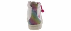 Billy Classic Lace High-Top Rainbow Toddler Girls’ (5-10) Sneaker -Bearpaw Shop billy bt19011 140 classiclacehightrainbow white03