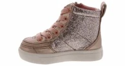 Billy Classic Lace Hi-Top Rose Toddler Girls’ (5-10) Sneaker -Bearpaw Shop billy bt22100 680 billyclassiclacehitresgd metallic04