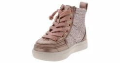 Billy Classic Lace Hi-Top Rose Toddler Girls’ (5-10) Sneaker -Bearpaw Shop billy bt22100 680 billyclassiclacehitresgd metallic05