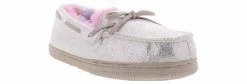 Blue Suede G-Moca Silver Girls’ (11-5) Slipper