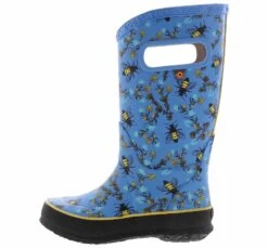 Bogs Bees Azure Girls’ (1-6) Rain Boot -Bearpaw Shop bogs 72993 422 rainbootbeesazure blue04