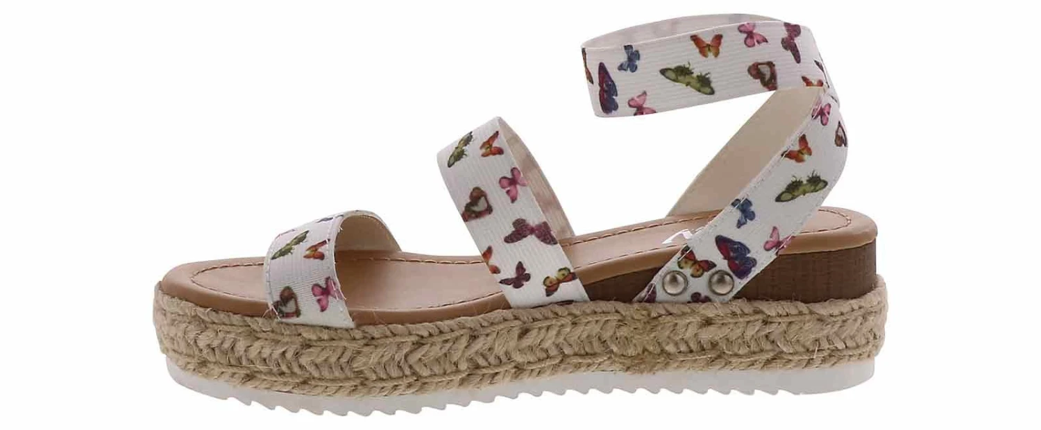 BTW Butterfly Flutter Girls’ (12-4) Platform Sandal 4 BTW Butterfly Flutter Girls’ (12-4) Platform Sandal - Image 4