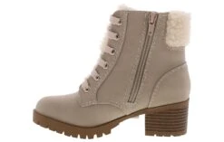 BTW Isla Sherpa Combat Girls’ (13-5) Fashion Boot -Bearpaw Shop btw k ls5695p bge islasherpacombat beige04