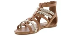 BTW Goldie Gladiator Girls’ (11-5) Sandal -Bearpaw Shop btw k xl4818 gld goldiegladiator tan05