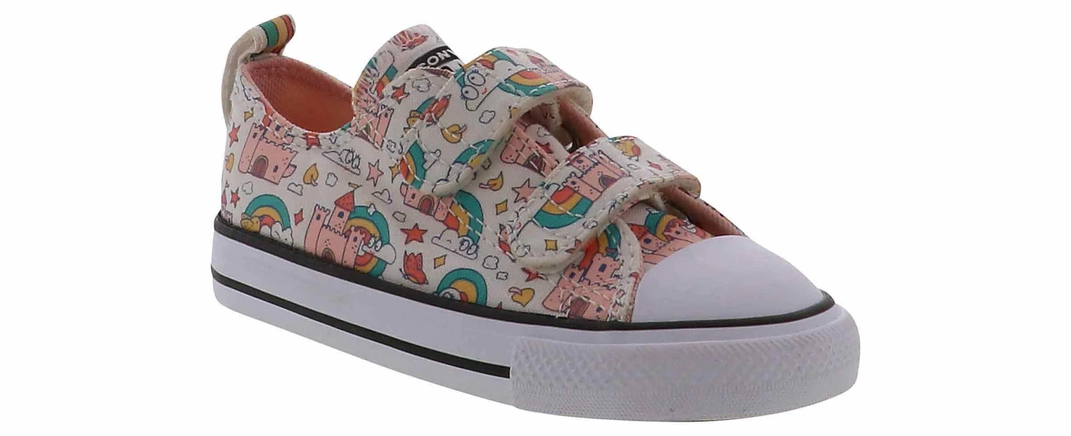 Converse Chuck Taylor All Star 2V Rainbow Castles Toddler Girls’ (5-10) Sneaker 1 Converse Chuck Taylor All Star 2V Rainbow Castles Toddler Girls’ (5-10) Sneaker