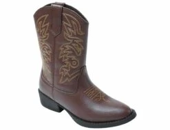 Deer Stags Ranch Boys' Western Boot -Bearpaw Shop deerstags ranch tmht dbrn 01