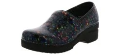 Easy Works Lead Stain Glass Patent Women’s Work Clog -Bearpaw Shop easyworks 20 0549 leadstainglasspatent black05