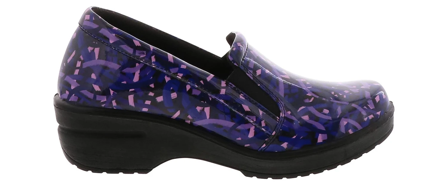 Easy Works Leeza Purple Ribbon Patent Women’s Work Clog 2 Easy Works Leeza Purple Ribbon Patent Women’s Work Clog - Image 2