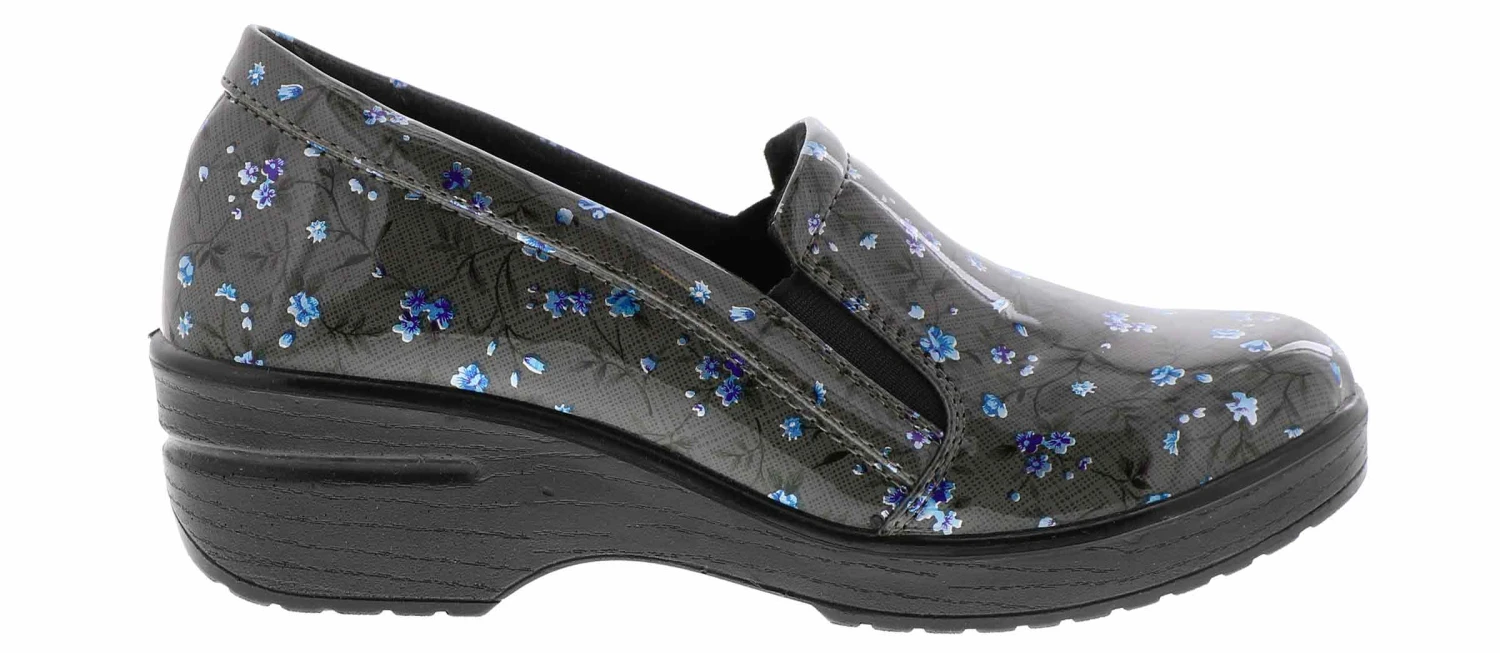 Easy Works Leeza Floral Patent Slip Resistant Shoe 2 Easy Works Leeza Floral Patent Slip Resistant Shoe - Image 2