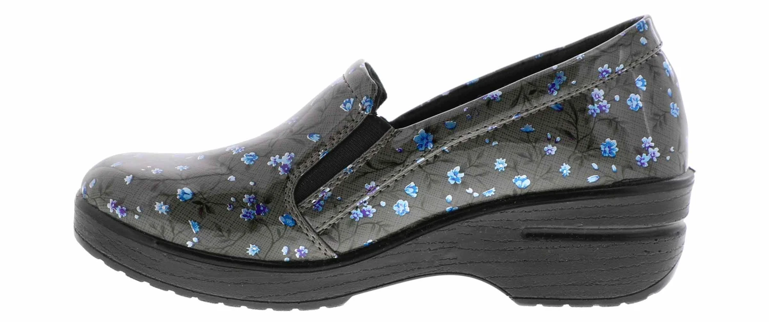 Easy Works Leeza Floral Patent Slip Resistant Shoe 4 Easy Works Leeza Floral Patent Slip Resistant Shoe - Image 4