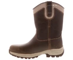 Georgia Boots Eagle Trail Women’s Alloy Toe Work Boot -Bearpaw Shop georgiaboots gb00557 eagletrail10inpullon brown04 1 2