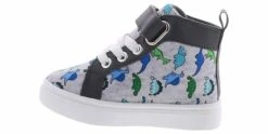 Ground Up Dinosaur Toddler Boys’ (5-10) Hi-Top Sneaker -Bearpaw Shop groundup dinosaurhitop plzz5026 grey04