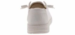 Hey Dude Wendy Slub Canvas Women’s Casual Shoe -Bearpaw Shop heydude 40063 100 wendyslubwht white03