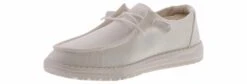 Hey Dude Wendy Slub Canvas Women’s Casual Shoe -Bearpaw Shop heydude 40063 100 wendyslubwht white05