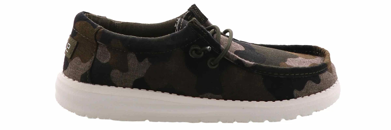 Hey Dude Wally Linen Camo Youth (11-6) Casual Shoe 2 Hey Dude Wally Linen Camo Youth (11-6) Casual Shoe - Image 2
