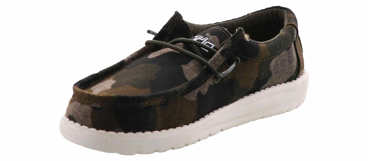 Hey Dude Wally Linen Camo Youth (11-6) Casual Shoe 5 Hey Dude Wally Linen Camo Youth (11-6) Casual Shoe - Image 5