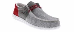 Hey Dude Wally Sox Funk Dark Grey Red Men's Casual Shoe