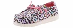 Hey Dude Wendy Youth Girls’ (11-3) Casual Shoe -Bearpaw Shop heydude wendyyouthleopard 130120170 white05