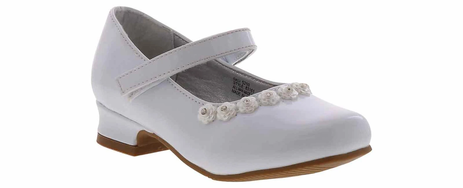Josmo White Patent Girls’ (11-3) Dress Heel 1 Josmo White Patent Girls’ (11-3) Dress Heel
