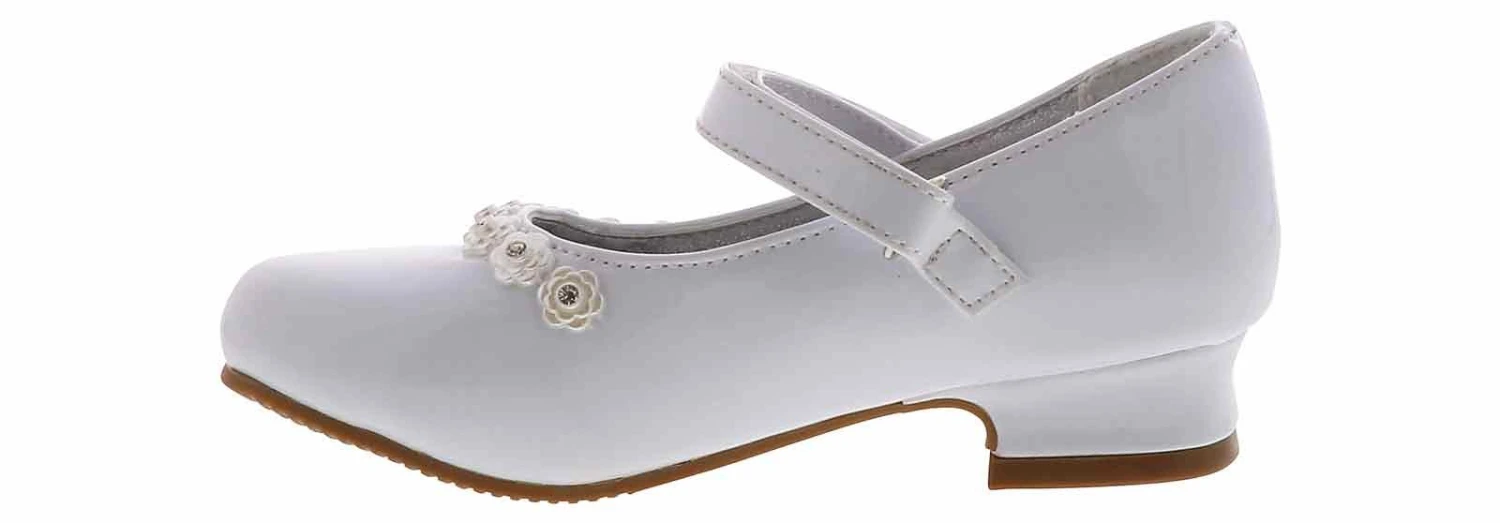 Josmo White Patent Girls’ (11-3) Dress Heel 4 Josmo White Patent Girls’ (11-3) Dress Heel - Image 4
