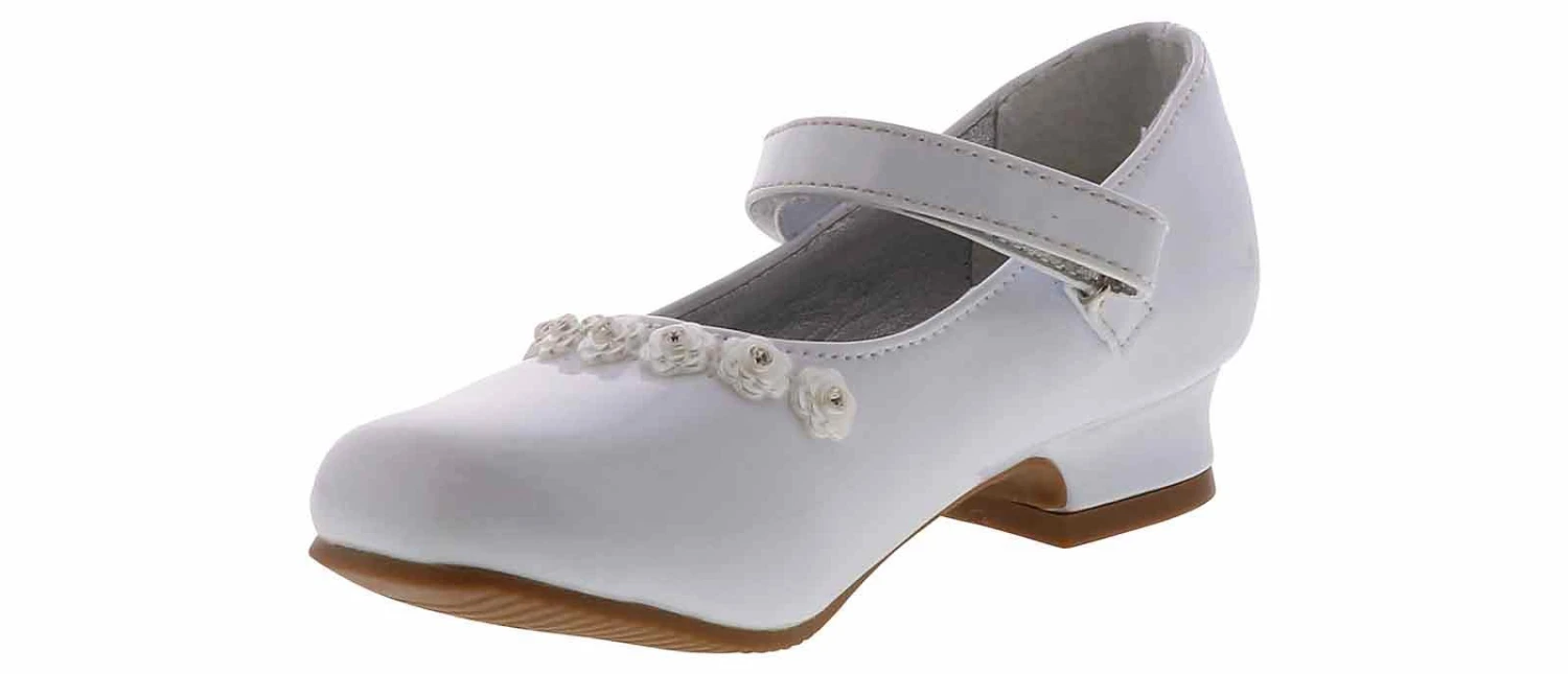 Josmo White Patent Girls’ (11-3) Dress Heel 5 Josmo White Patent Girls’ (11-3) Dress Heel - Image 5