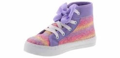Kensie Girl Faye Glitter Hi-Top Girls’ (11-3) Sneaker -Bearpaw Shop kensiegirl kg88781 prp fayeglitterhitop purple05
