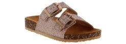 Kensie Girl Rose Gold Girls’ (11-5) Footbed Sandal