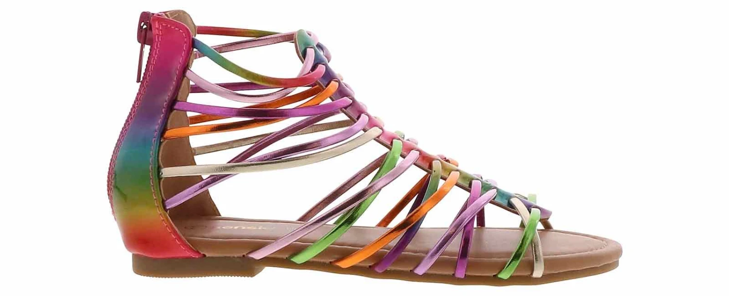Kensie Girl Rainbow Gladiator Girls’ (11-4) Sandal 2 Kensie Girl Rainbow Gladiator Girls’ (11-4) Sandal - Image 2