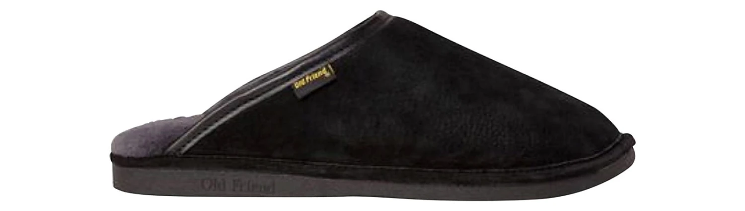 Old Friend Scuff Black Men's Wide Slipper 2 Old Friend Scuff Black Men's Wide Slipper - Image 2