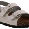 Outwoods Kids Bork White Pearl Toddler Girls’ (5-10) Footbed Sandal