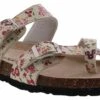 Outwoods Kids Bork Floral Girls’ (12-4) Footbed Sandal