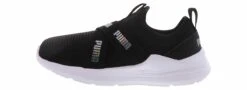 Puma Wired Run Slip-on Metallic Toddler Girls’ (5-10) Running Shoe -Bearpaw Shop puma 38162501 wiredrunsliponmetallic black04