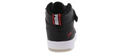 Puma Rebound Mid Strap Alumni Boys’ (4-7) Athletic Shoe -Bearpaw Shop puma 38632601 reboundmidstrapalumni black03