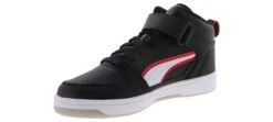 Puma Rebound Mid Strap Alumni Boys’ (4-7) Athletic Shoe -Bearpaw Shop puma 38632601 reboundmidstrapalumni black05