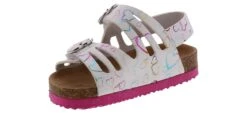 Rachel Shoes Lil Eve Toddler Girls’ (7-10) Sandal -Bearpaw Shop rachel lil eve white lilevewhiteheartsfootbed white05