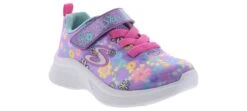 Skechers Microspec Floral Toddler Girls’ (5-10) Athletic Shoe