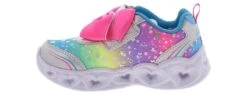 Skechers Heart Lights All About Bows Toddler Girls’ (5-10) Athletic Shoe -Bearpaw Shop skechers 302655n smlt heartlightsallaboutbows metallic04