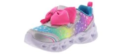 Skechers Heart Lights All About Bows Toddler Girls’ (5-10) Athletic Shoe -Bearpaw Shop skechers 302655n smlt heartlightsallaboutbows metallic05