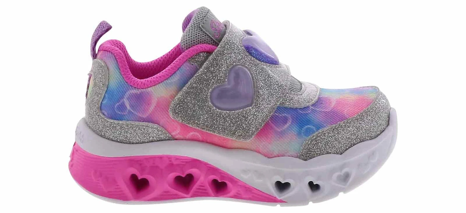 Skechers Flutter Heart Lights Girls’ (5-10) Running Shoe 2 Skechers Flutter Heart Lights Girls’ (5-10) Running Shoe - Image 2