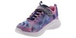Skechers Dreamy Lites Girls’ Wide-Width (11-5) Running Shoe -Bearpaw Shop skechers 303512wl nvmt dreamyliteswides navy05