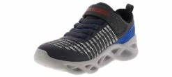 Skechers Twisty Brights Novlo Boys’ (12-4) Running Shoe -Bearpaw Shop skechers 401650l ccbl twistybrightsnovlo grey05