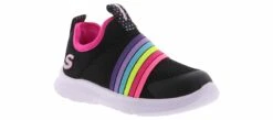 Skechers Comfy Flex 2.0 Toddler Girls’ (6-10) Athletic Shoe -Bearpaw Shop skechers comfyflex2rainbowfrenzy 302171nbkmt black01