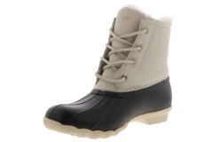 Sperry Saltwater Women’s Winter Luxe Leather Duck Boot -Bearpaw Shop sperry sts87897 saltwaterivory black05