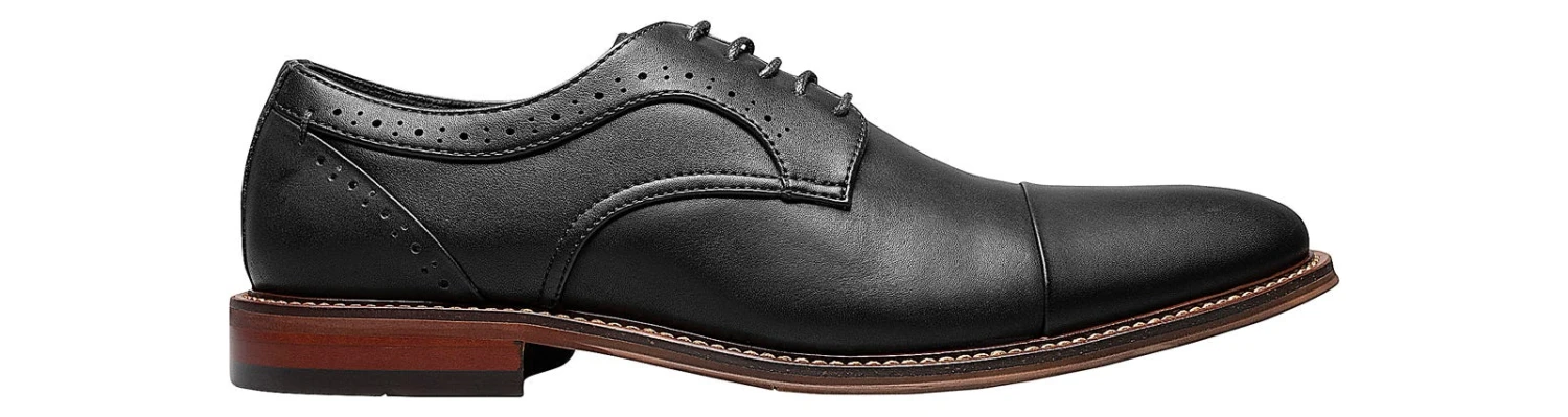 Stacy Adams Maddox Black Matte Men's Oxford Shoe 2 Stacy Adams Maddox Black Matte Men's Oxford Shoe - Image 2