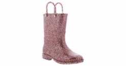 Western Chief Glitter PVC Toddler Girls’ (5-10) Rain Boot -Bearpaw Shop westerncheif glitterpvcrosegoldrainboot 241262brsgd metallic01