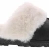Woodstock Microsuede Scuff FauxFur Women’s Slipper